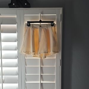 Source Unknown Cream Chiffon Shorts